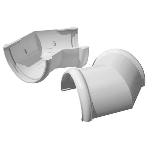 Угол желоба Verat 125/82 135 градусов белый