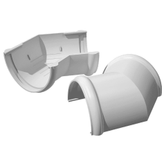 Угол желоба Verat 125/82 135 градусов белый